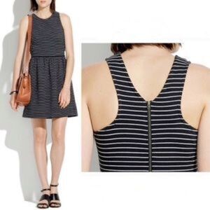 Madewell Pierside Fit‎ & Flare Jersey Stripe Dress